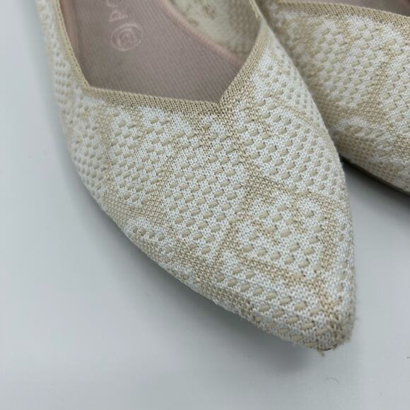 Rothy’s The Point Flats Lily Ivory Beige Knit Women’s Size 10.5 Sustainable - Picture 15 of 16